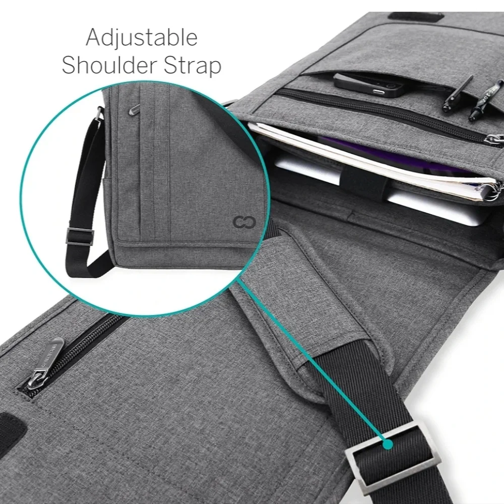 Casecrown Campus North Messenger Bag Charcoal Excellent Condition Unisex
